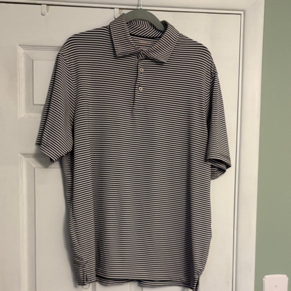 Daniel Cremieux Monochrome Striped Polo Shirt